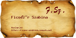 Ficsór Szabina névjegykártya