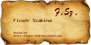 Ficsór Szabina névjegykártya